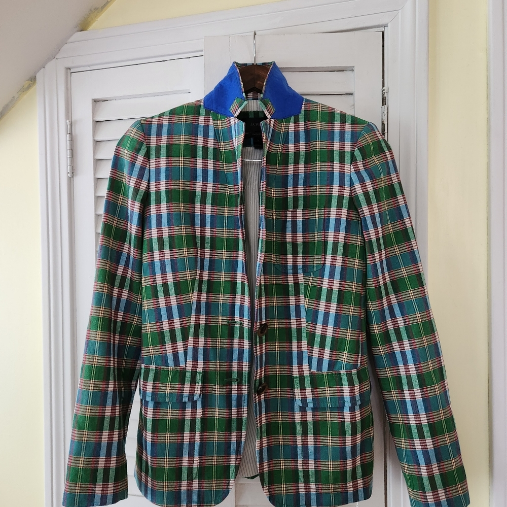 J.Crew Madras Plaid Rhodes Blazer, 4